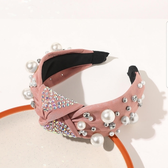 Pearls And Crystals Hairband Headband - Picture 2 of 2